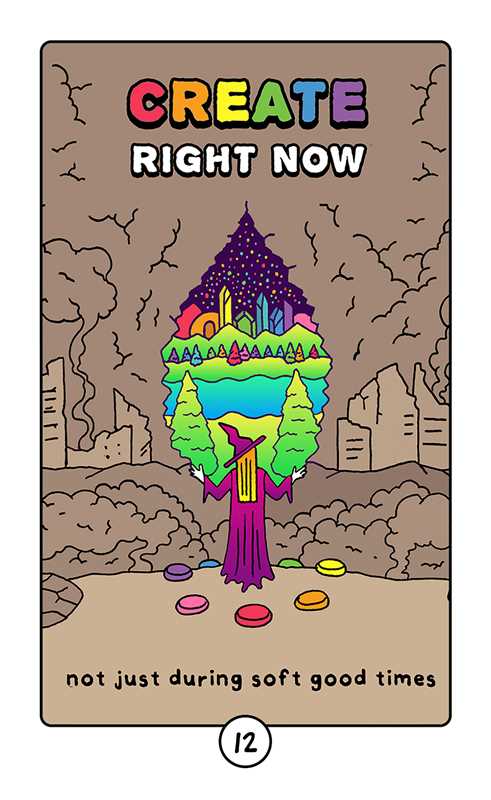 Rainbow Brainskull Oracle Deck by Ramin  Nazer