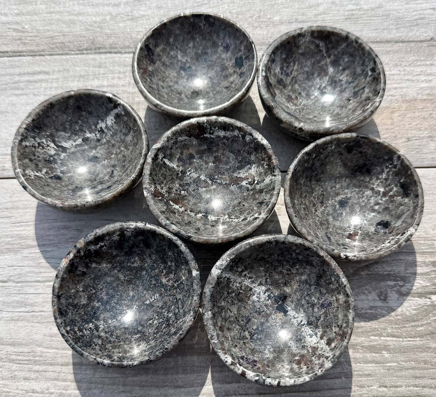 Natural Yooperlite Emberlite Bowls Crystal Healing Energy