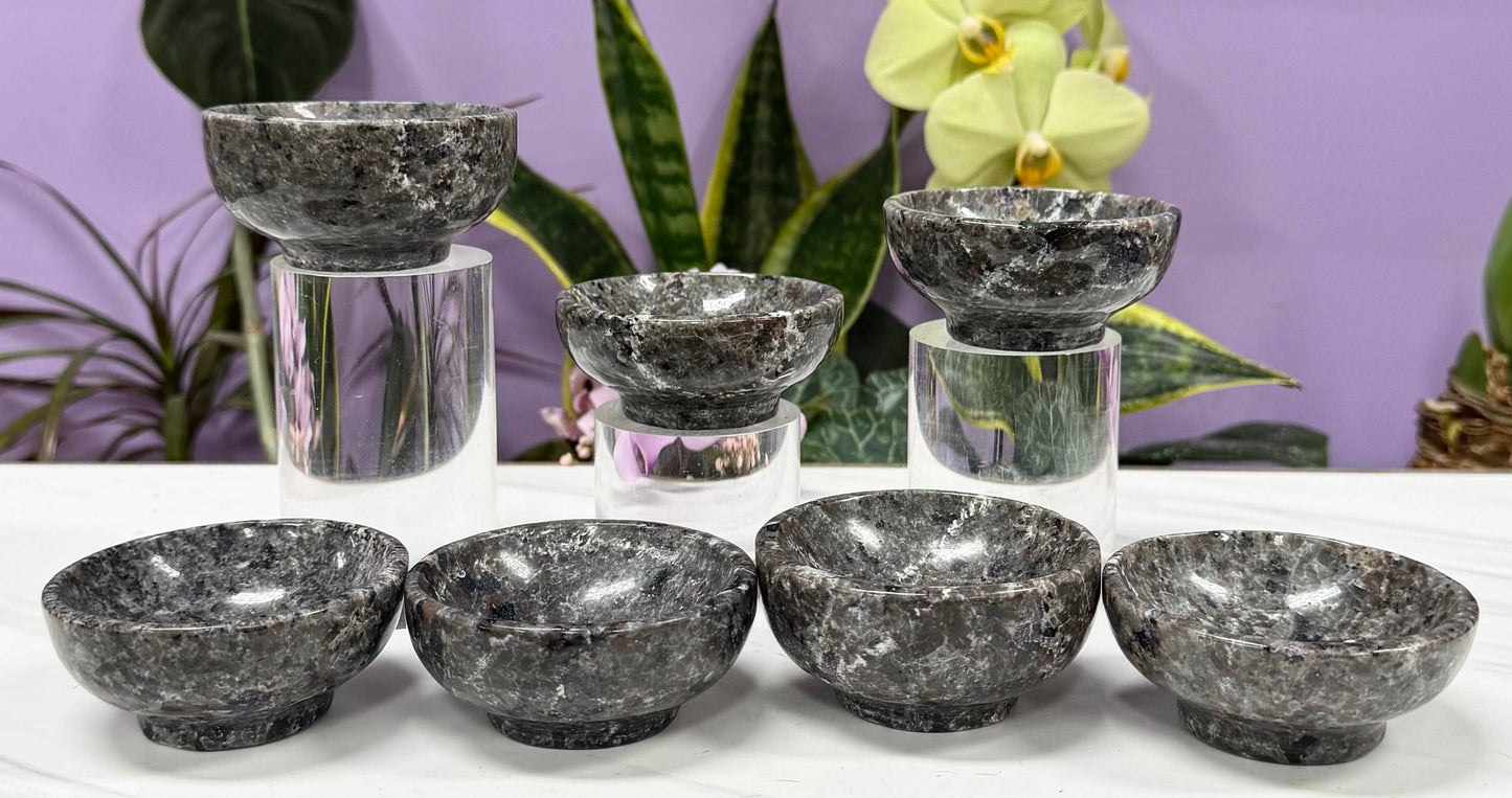 Natural Yooperlite Emberlite Bowls Crystal Healing Energy