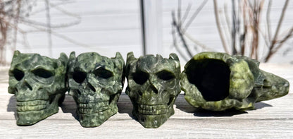 Natural Nephrite Skull Bowl Crystal